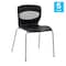 Flash Furniture Black Plastic Stack Chairs with Lumbar Support, PK 5 5-RUT-NC618-BK-GG - alternate 10